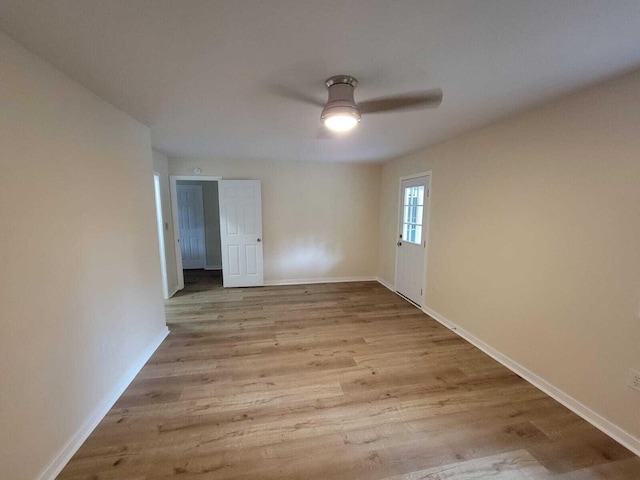 640 Cooks Knob Rd, Ferrum, VA 24088 - spare room featuring a ceiling fan, wood finished floors, and baseboards