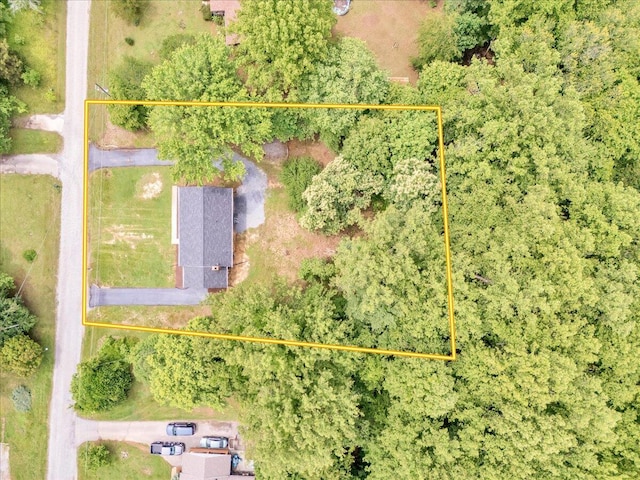 201 Forest Ridge Dr, Vinton, VA 24179 - aerial view of property and surrounding area featuring property boundaries highlighted