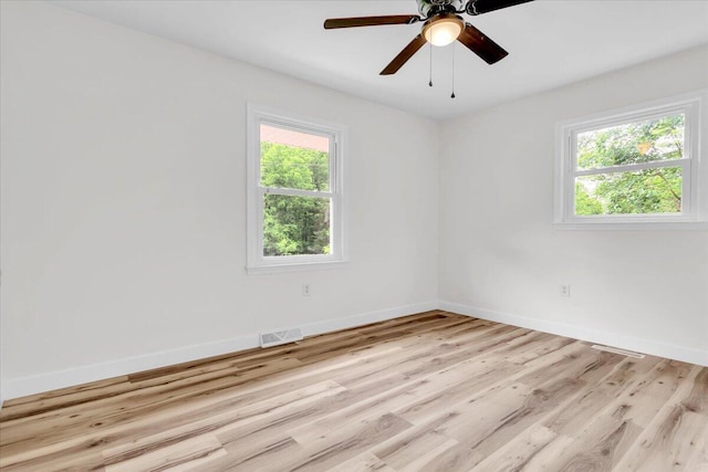 201 Forest Ridge Dr, Vinton, VA 24179 - spare room featuring baseboards, wood finished floors, and a ceiling fan