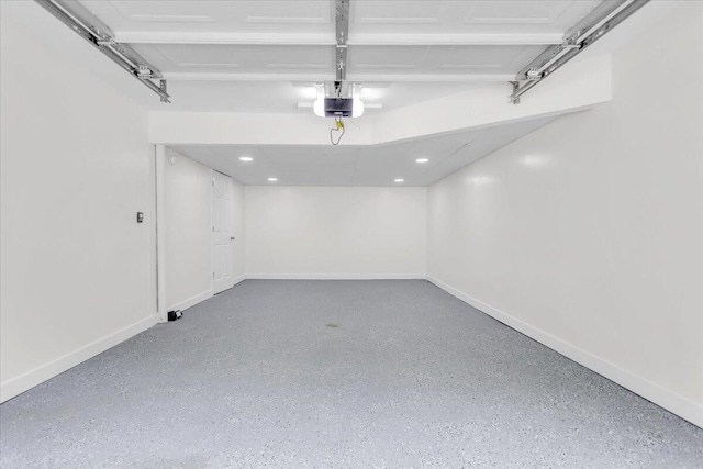 201 Forest Ridge Dr, Vinton, VA 24179 - garage with a garage door opener, baseboards, and recessed lighting