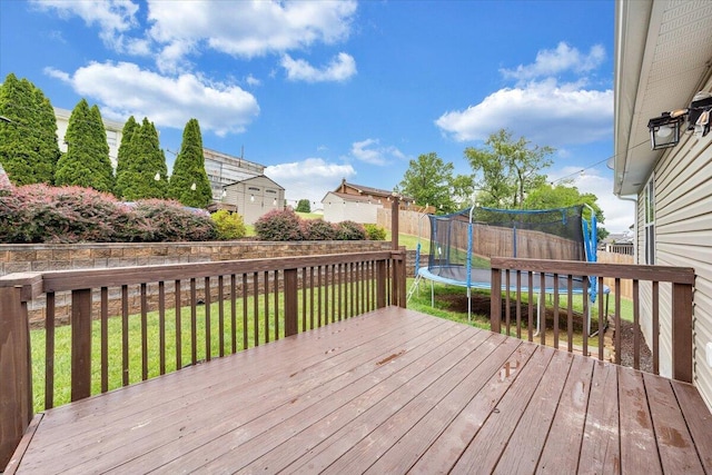 590 Keystone Dr NW, Christiansburg, VA 24073 - deck featuring a trampoline