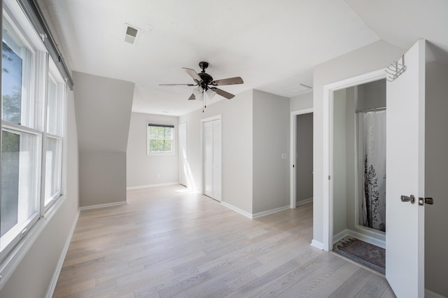 1132 Bancroft Ln, Goode, VA 24556 - empty room featuring light wood-type flooring, a ceiling fan, and baseboards