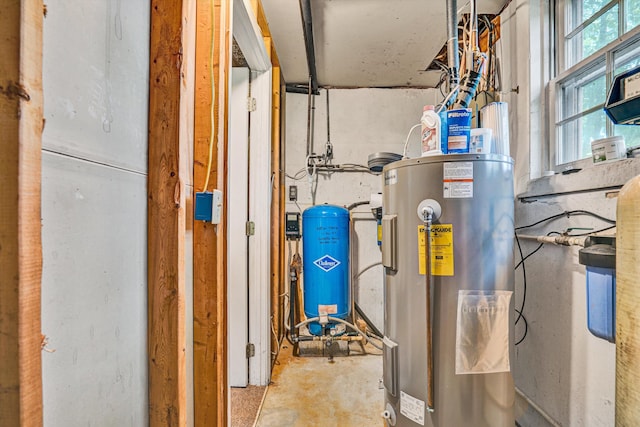508 Hemlock Shores Dr, Goodview, VA 24095 - utility room featuring water heater