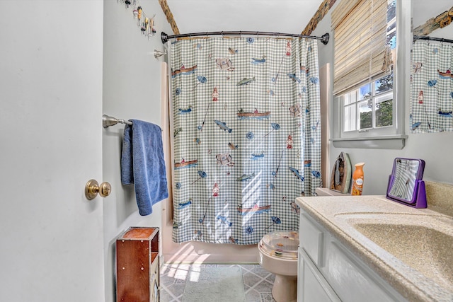 508 Hemlock Shores Dr, Goodview, VA 24095 - full bath with vanity, toilet, and curtained shower