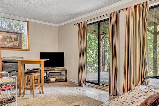 508 Hemlock Shores Dr, Goodview, VA 24095 - office with healthy amount of natural light, a textured ceiling, and crown molding