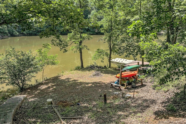 508 Hemlock Shores Dr, Goodview, VA 24095 - view of yard with a water view