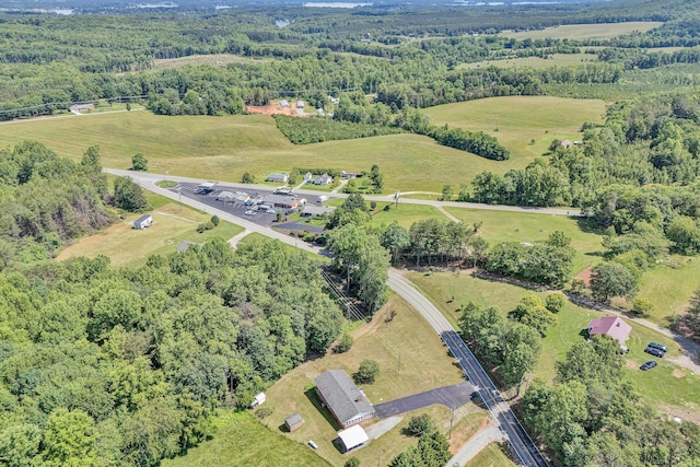 20083 Snow Creek Rd, Penhook, VA 24137 - aerial view of property's location with a heavily wooded area and rural landscape