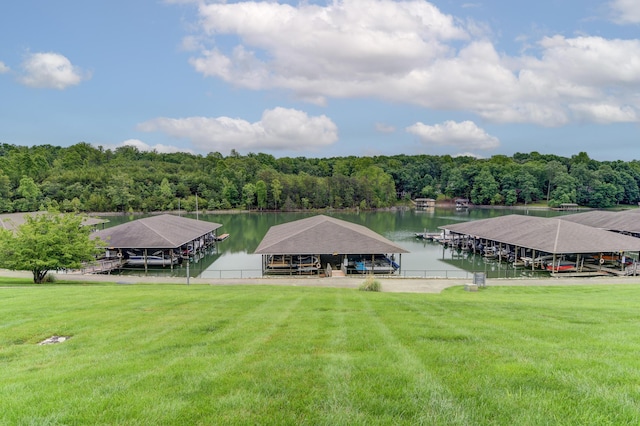 1103 Mariners Way Unit 5, Huddleston, VA 24104 - exterior space featuring a nearby body of water and a heavily wooded area