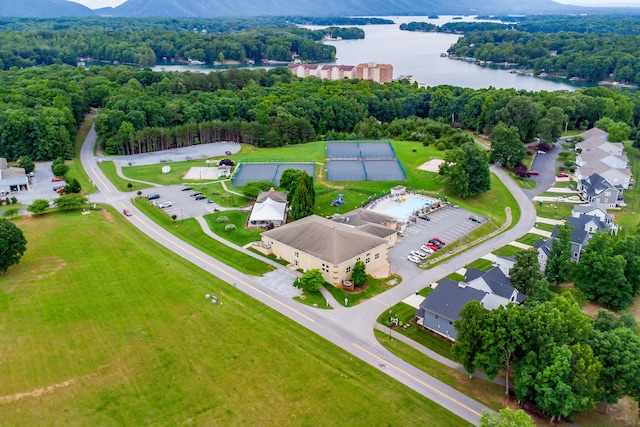 1103 Mariners Way Unit 5, Huddleston, VA 24104 - aerial view of a large body of water and a forest