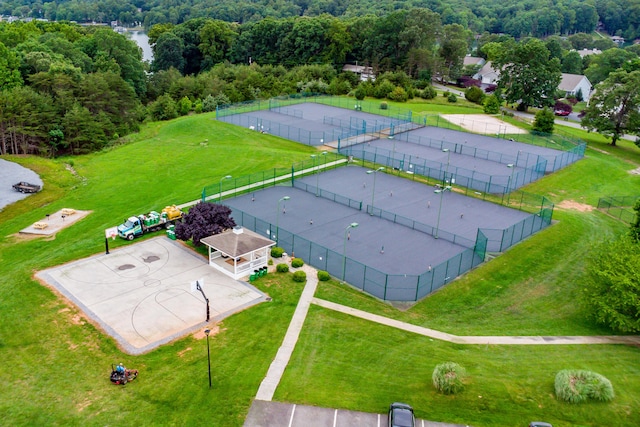1103 Mariners Way Unit 5, Huddleston, VA 24104 - bird's eye view of a heavily wooded area