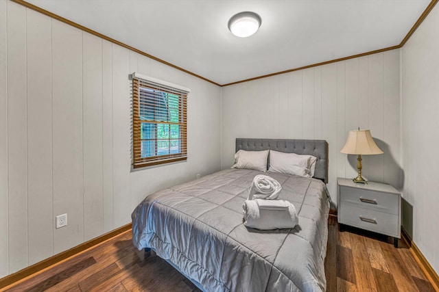 510 Crestview Rd, Wirtz, VA 24184 - bedroom with ornamental molding, wood finished floors, and baseboards