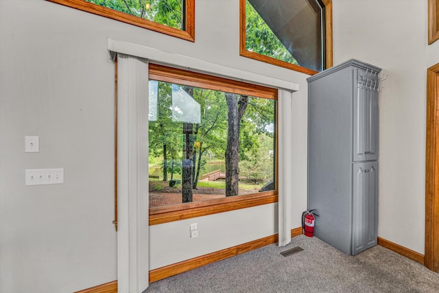 510 Crestview Rd, Wirtz, VA 24184 - carpeted entrance foyer featuring baseboards
