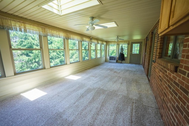 1978 Laurel Creek Rd NE, Pilot, VA 24138 - unfurnished sunroom with a skylight and ceiling fan