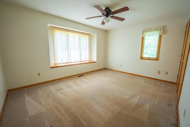 1978 Laurel Creek Rd NE, Pilot, VA 24138 - spare room featuring healthy amount of natural light, light carpet, a ceiling fan, and baseboards