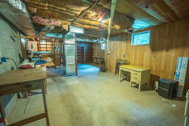 1978 Laurel Creek Rd NE, Pilot, VA 24138 - below grade area featuring wood walls