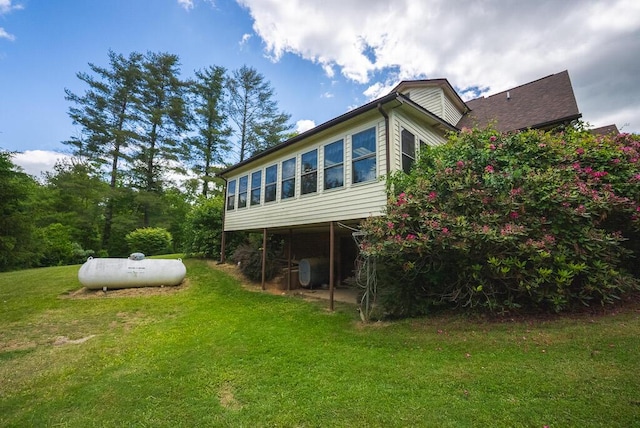 1978 Laurel Creek Rd NE, Pilot, VA 24138 - view of side of home featuring a lawn