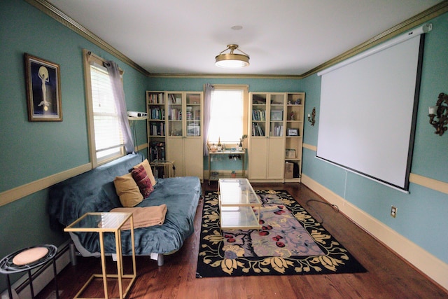 1810 Windsor Ave SW, Roanoke, VA 24015 - bedroom featuring crown molding, wood finished floors, baseboard heating, and baseboards