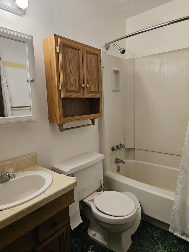 145 Carlos Rd, Union Hall, VA 24176 - bathroom with shower / bath combo, toilet, and vanity