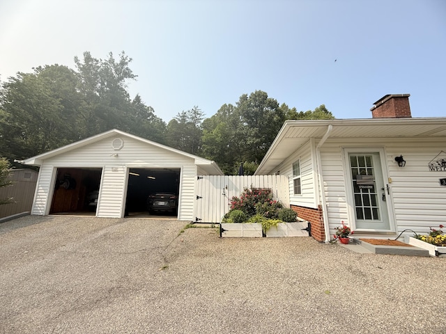 3135 Doe Run Rd, Rocky Mount, VA 24151 - detached garage with a gate