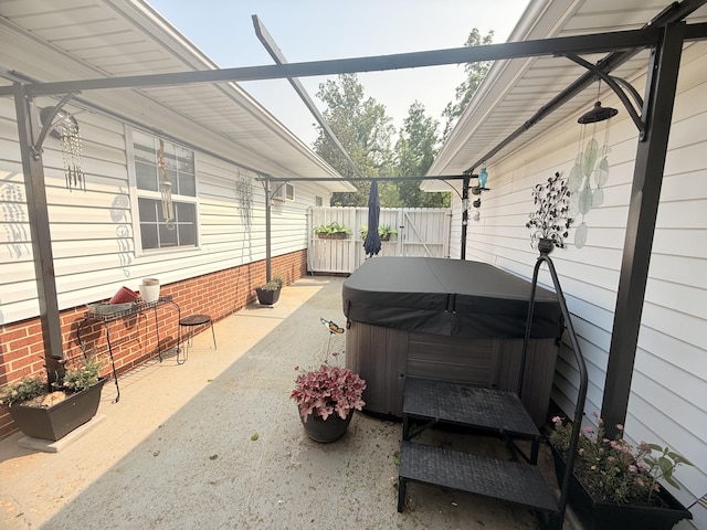 3135 Doe Run Rd, Rocky Mount, VA 24151 - view of patio featuring a hot tub