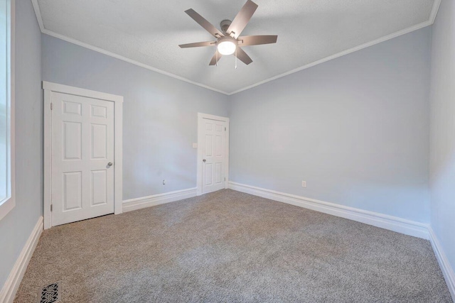 3311 Memorial Ave, Lynchburg, VA 24501 - carpeted spare room with a ceiling fan and ornamental molding