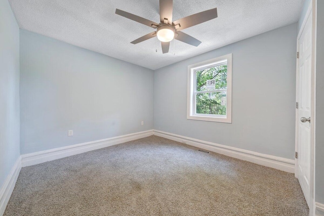 3311 Memorial Ave, Lynchburg, VA 24501 - carpeted empty room featuring a textured ceiling and ceiling fan