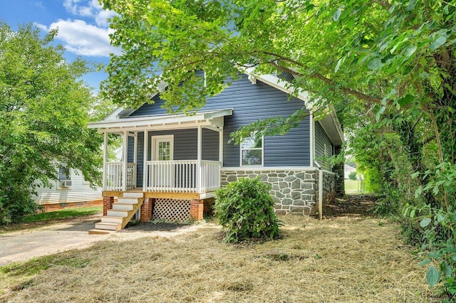 3311 Memorial Ave, Lynchburg, VA 24501 - view of front of home featuring stone siding and covered porch