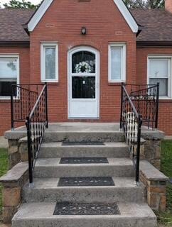 2221 W Main St, Salem, VA 24153 - entrance to property with brick siding and a shingled roof