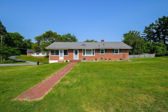 1008 Ridgecrest Dr, Roanoke, VA 24019 - single story home with brick siding and a chimney