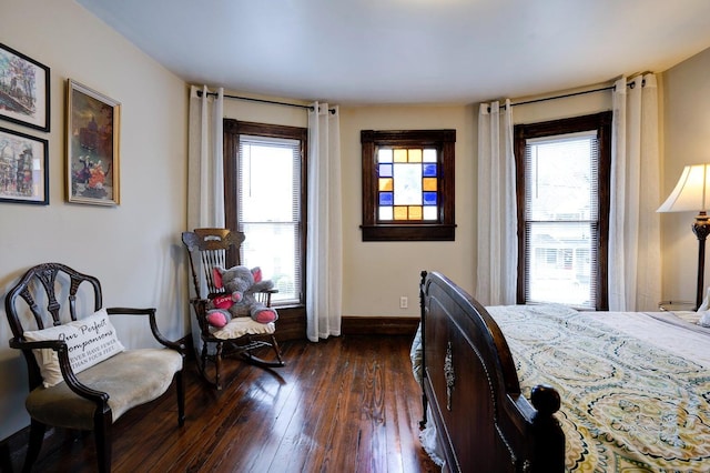 515 Elm Ave SW, Roanoke, VA 24016 - bedroom with multiple windows, dark wood-style flooring, and baseboards