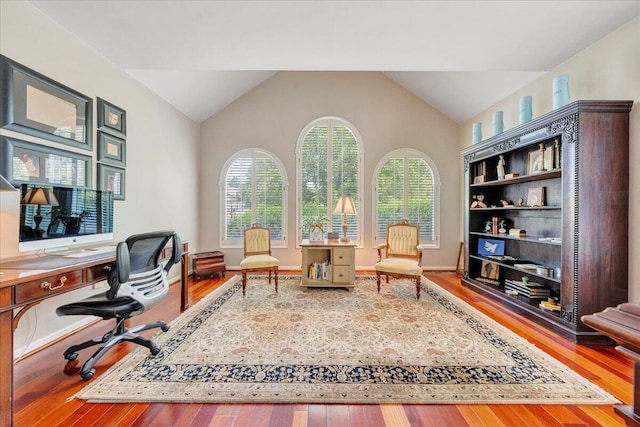 1425 Cravens Creek Ln SW, Roanoke, VA 24018 - office featuring wood finished floors and vaulted ceiling