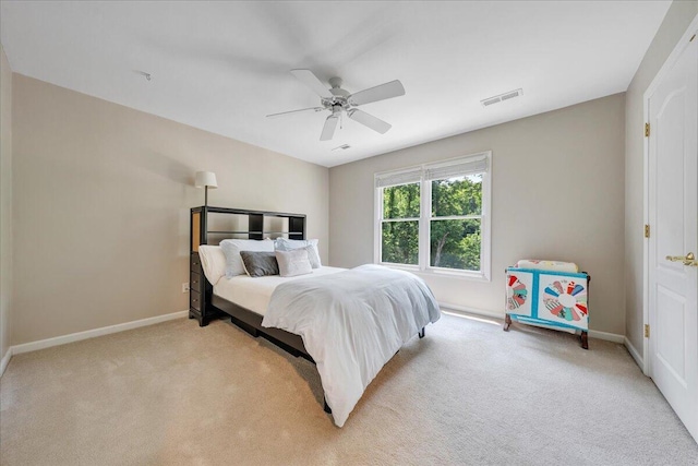 1425 Cravens Creek Ln SW, Roanoke, VA 24018 - bedroom featuring light colored carpet, baseboards, and a ceiling fan