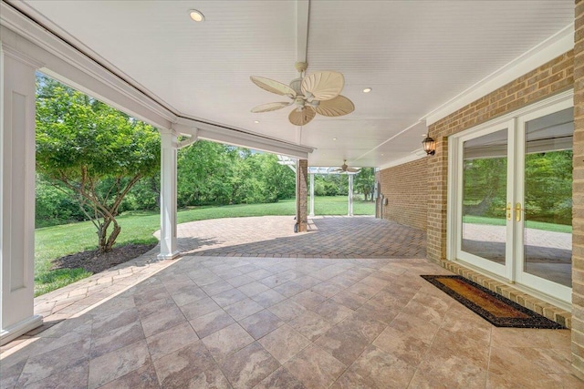 1425 Cravens Creek Ln SW, Roanoke, VA 24018 - view of patio featuring a ceiling fan