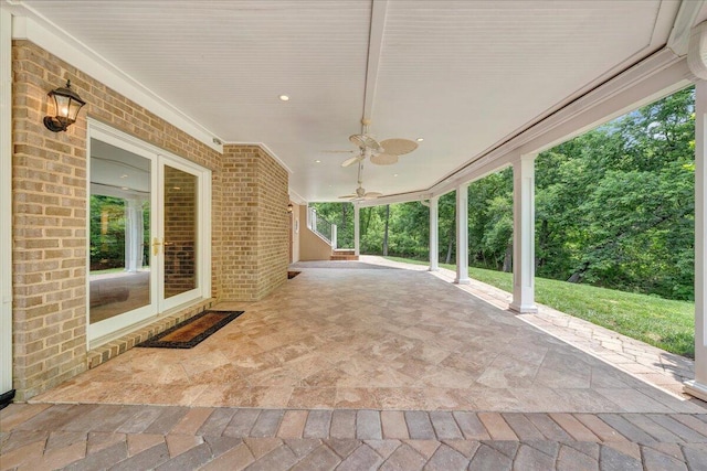 1425 Cravens Creek Ln SW, Roanoke, VA 24018 - view of patio featuring a ceiling fan