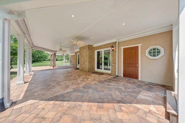 1425 Cravens Creek Ln SW, Roanoke, VA 24018 - view of patio / terrace with ceiling fan