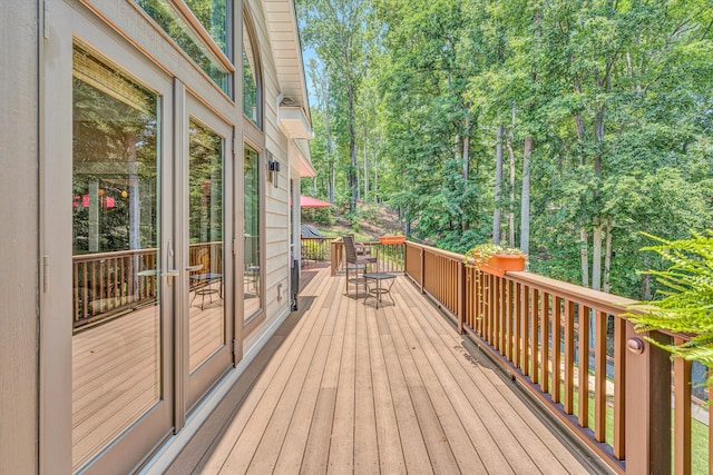 480 Winding Waters Dr, Moneta, VA 24121 - wooden terrace featuring outdoor dining space