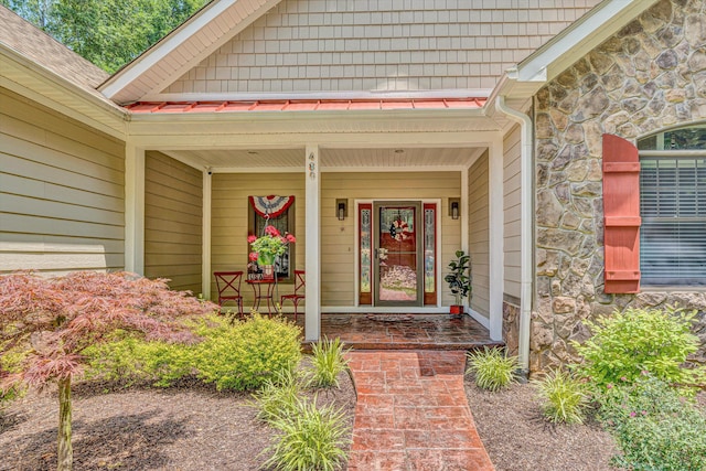 480 Winding Waters Dr, Moneta, VA 24121 - property entrance with stone siding and a porch