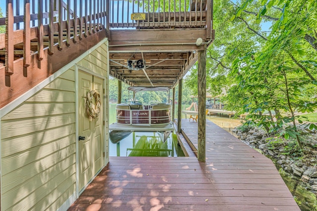 480 Winding Waters Dr, Moneta, VA 24121 - dock area with boat lift