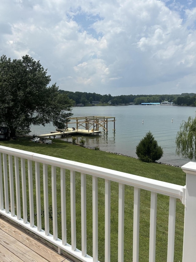 350 Tracy Dr, Moneta, VA 24121 - dock featuring a water view and a yard