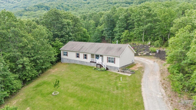 384 White Oak Ln, New Castle, VA 24127 - aerial view of property and surrounding area featuring a heavily wooded area