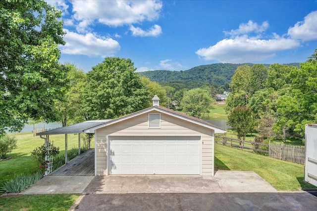 1207 Laymantown Rd, Troutville, VA 24175 - detached garage with a mountain view
