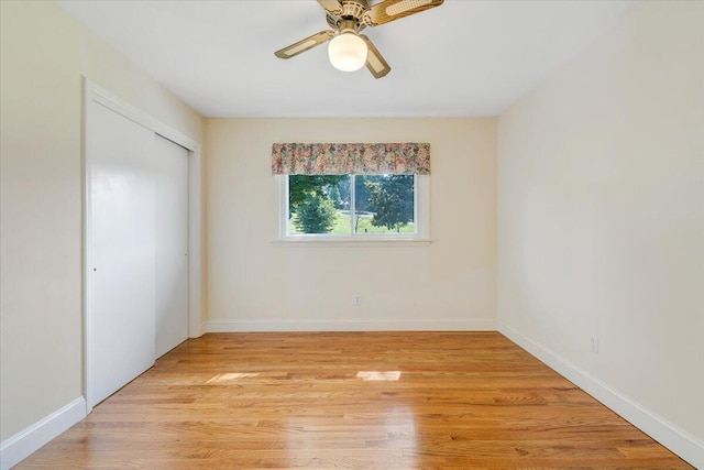 1207 Laymantown Rd, Troutville, VA 24175 - unfurnished bedroom with light wood finished floors, a closet, and baseboards