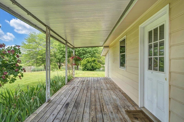 1207 Laymantown Rd, Troutville, VA 24175 - wooden deck featuring a lawn