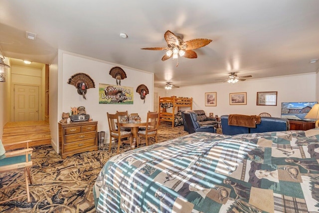 1644 Long Branch Hill Rd, Ferrum, VA 24088 - bedroom with a ceiling fan