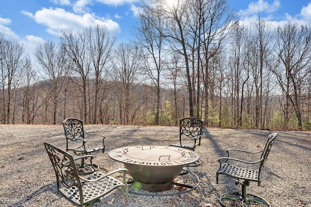 1644 Long Branch Hill Rd, Ferrum, VA 24088 - view of patio / terrace with a forest view
