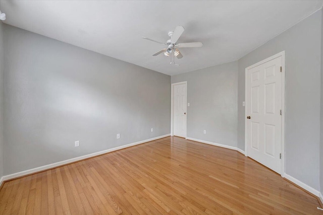 715 N Stonewall St, Salem, VA 24153 - empty room featuring a ceiling fan and light wood finished floors