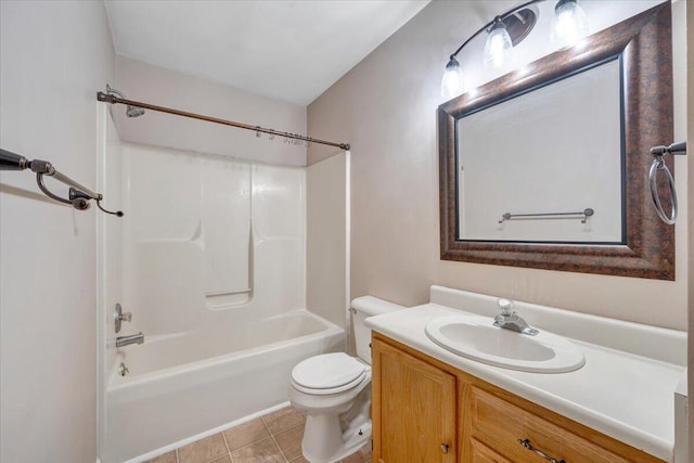 715 N Stonewall St, Salem, VA 24153 - full bath with vanity, shower / bathtub combination, and tile patterned flooring