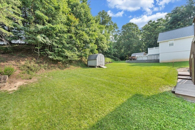 715 N Stonewall St, Salem, VA 24153 - view of grassy yard with a storage unit