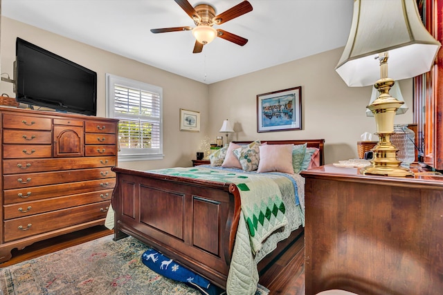 2139 Bailey Ave, Salem, VA 24153 - bedroom featuring dark wood-style flooring and a ceiling fan