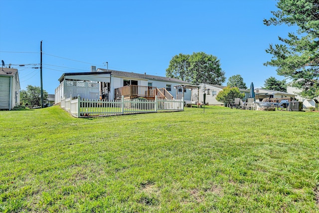 2139 Bailey Ave, Salem, VA 24153 - view of grassy yard with a wooden deck
